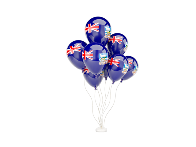 Flying balloons. Download flag icon of Falkland Islands at PNG format