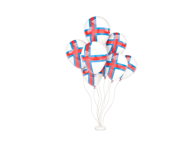Flying balloons. Download flag icon of Faroe Islands at PNG format