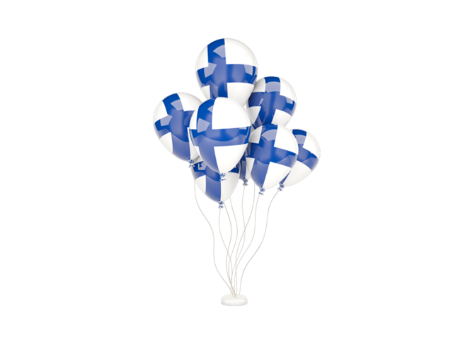 Flying balloons. Download flag icon of Finland at PNG format