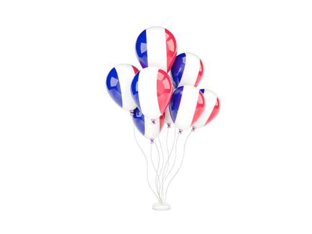 Flying balloons. Download flag icon of France at PNG format