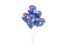 French Southern and Antarctic Lands. Flying balloons. Download icon.