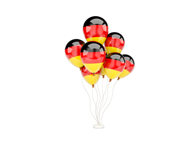 Flying balloons. Download flag icon of Germany at PNG format