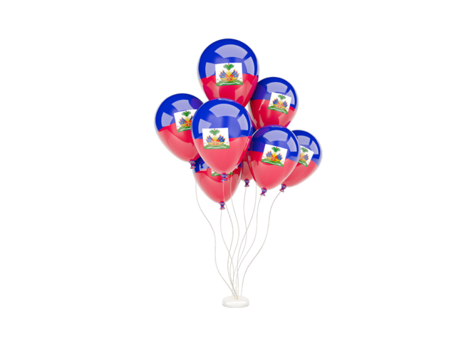 Flying balloons. Download flag icon of Haiti at PNG format