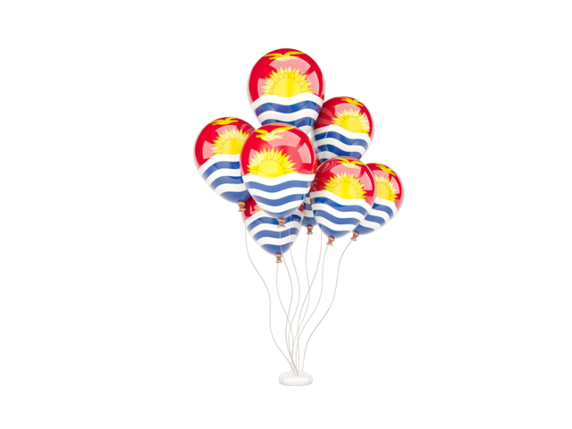 Flying balloons. Download flag icon of Kiribati at PNG format
