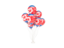 North Korea. Flying balloons. Download icon.