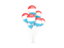Luxembourg. Flying balloons. Download icon.