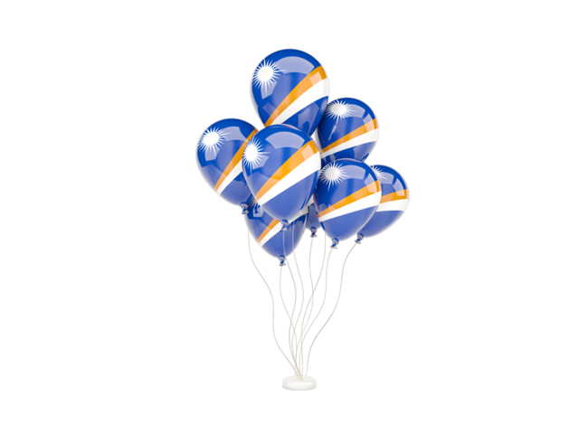 Flying balloons. Download flag icon of Marshall Islands at PNG format