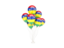 Mauritius. Flying balloons. Download icon.