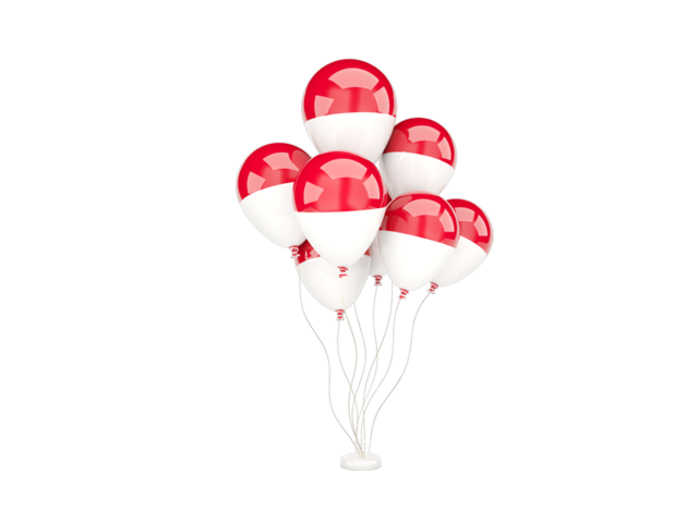 Flying balloons. Download flag icon of Monaco at PNG format