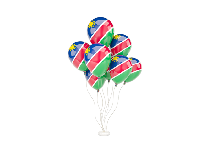Flying balloons. Download flag icon of Namibia at PNG format
