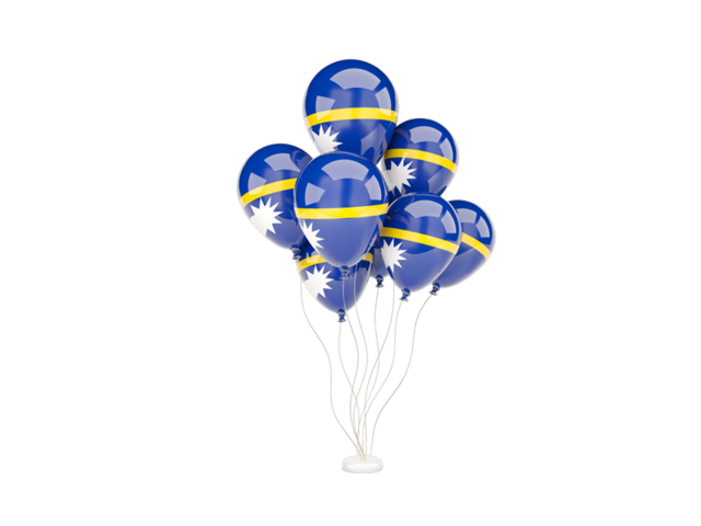 Flying balloons. Download flag icon of Nauru at PNG format