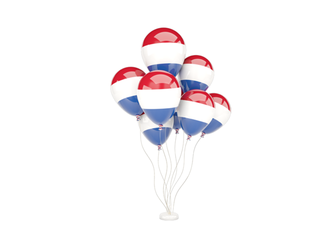 Flying balloons. Download flag icon of Netherlands at PNG format