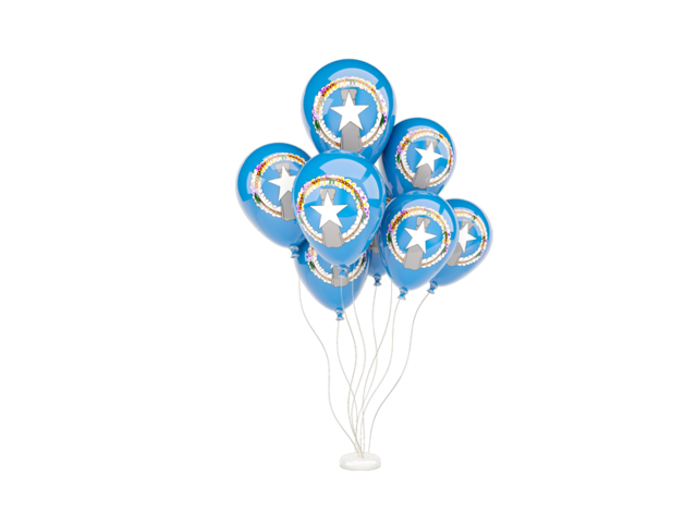 Flying balloons. Download flag icon of Northern Mariana Islands at PNG format