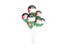 Palestinian territories. Flying balloons. Download icon.