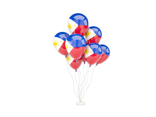 Flying balloons. Download flag icon of Philippines at PNG format