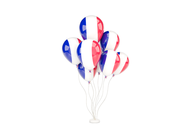 Flying balloons. Download flag icon of Reunion at PNG format