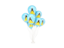 Saint Lucia. Flying balloons. Download icon.