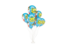 Saint Pierre and Miquelon. Flying balloons. Download icon.