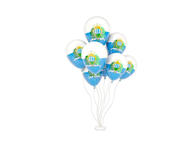 Flying balloons. Download flag icon of San Marino at PNG format