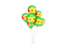 Sao Tome and Principe. Flying balloons. Download icon.