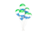 Sierra Leone. Flying balloons. Download icon.