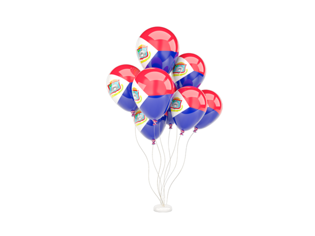 Flying balloons. Download flag icon of Sint Maarten at PNG format