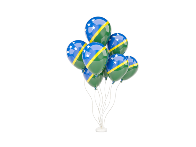 Flying balloons. Download flag icon of Solomon Islands at PNG format