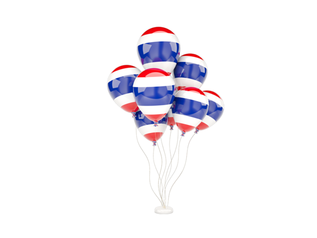 Flying balloons. Download flag icon of Thailand at PNG format