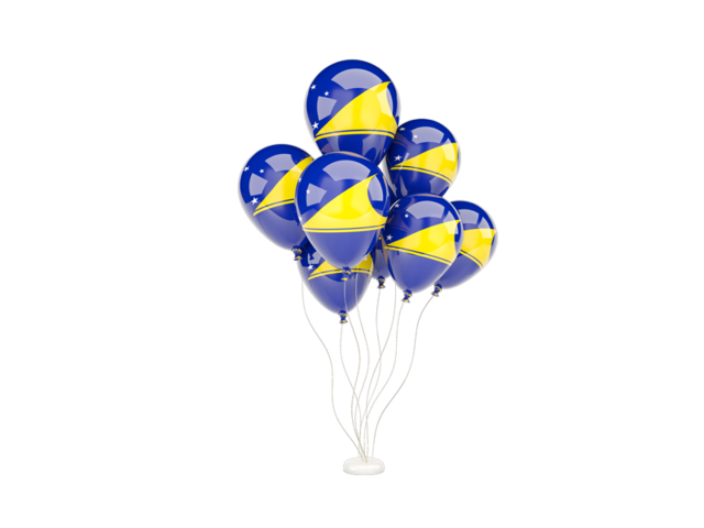 Flying balloons. Download flag icon of Tokelau at PNG format