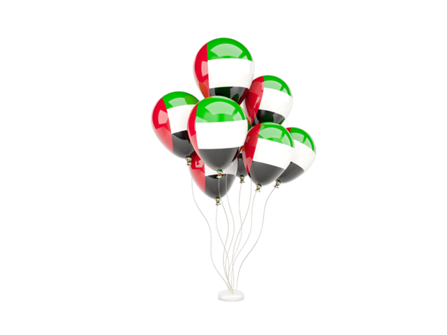Flying balloons. Download flag icon of United Arab Emirates at PNG format