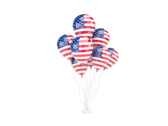Flying balloons. Download flag icon of United States of America at PNG format