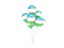 Uzbekistan. Flying balloons. Download icon.