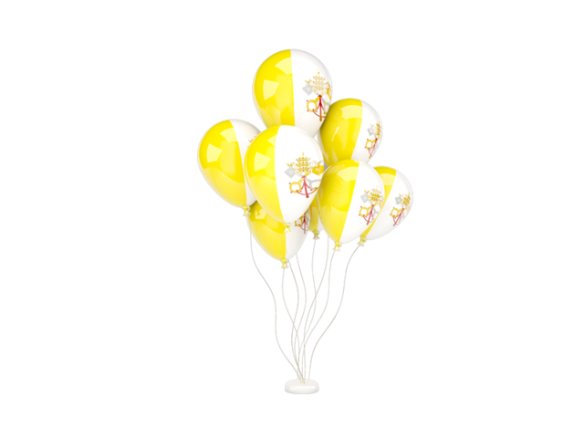 Flying balloons. Download flag icon of Vatican City at PNG format