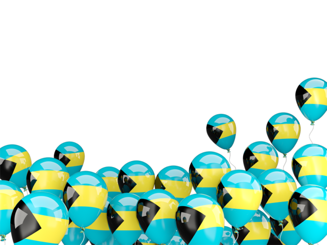 Flying balloons. Download flag icon of Bahamas at PNG format