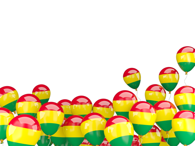 Flying balloons. Download flag icon of Bolivia at PNG format