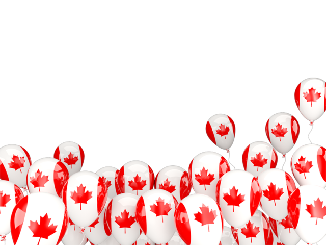 Flying balloons. Download flag icon of Canada at PNG format