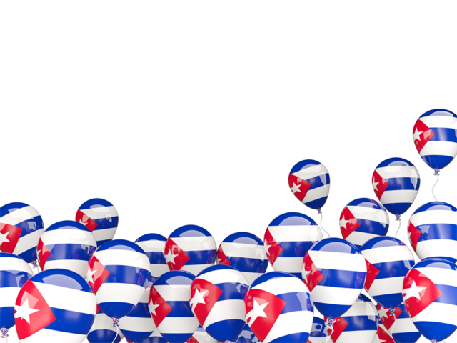 Flying balloons. Download flag icon of Cuba at PNG format