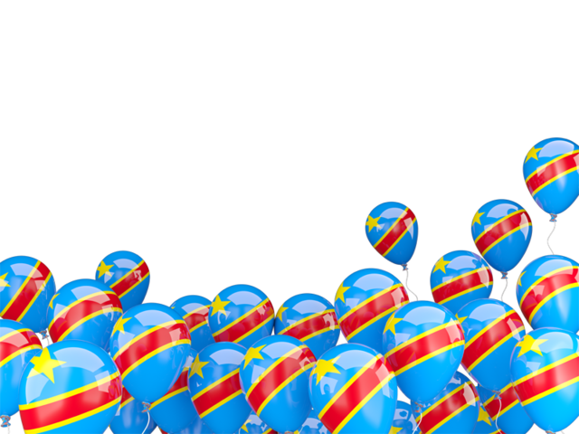 Взлетающие воздушные шары. Скачать флаг. Демократическая Республика Конго