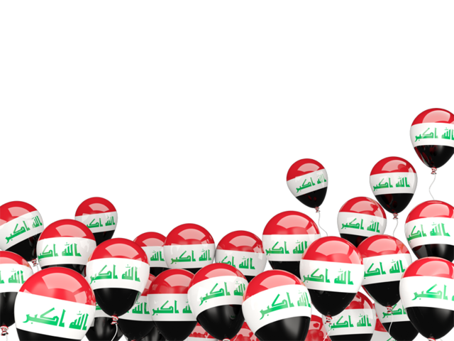 Flying balloons. Download flag icon of Iraq at PNG format