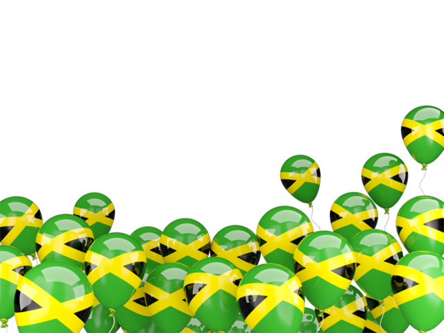 Flying balloons. Download flag icon of Jamaica at PNG format