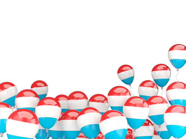 Flying balloons. Download flag icon of Luxembourg at PNG format