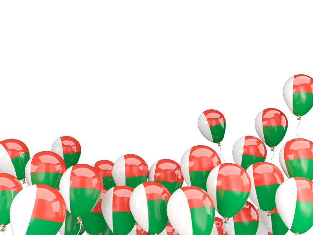 Flying balloons. Download flag icon of Madagascar at PNG format