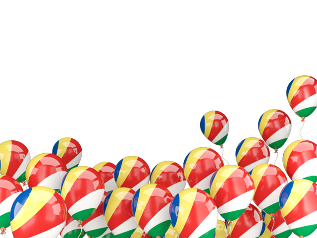 Flying balloons. Download flag icon of Seychelles at PNG format