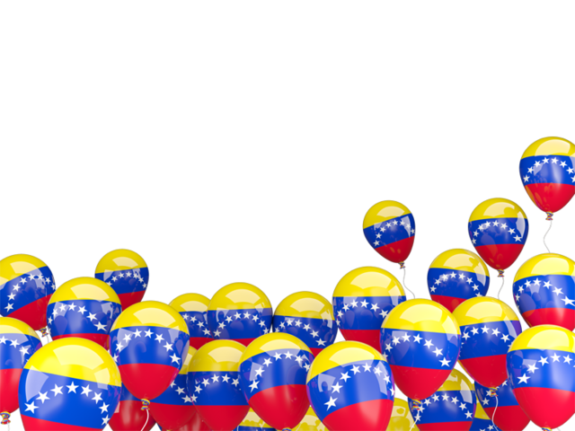 Flying balloons. Download flag icon of Venezuela at PNG format