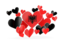 Albania. Flying heart stickers. Download icon.