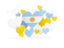 Argentina. Flying heart stickers. Download icon.