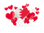 Bahrain. Flying heart stickers. Download icon.