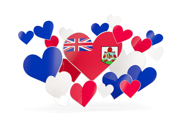 Flying heart stickers. Download flag icon of Bermuda at PNG format