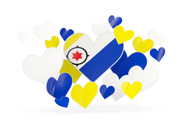 Flying heart stickers. Download flag icon of Bonaire at PNG format