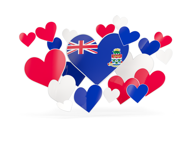 Flying heart stickers. Download flag icon of Cayman Islands at PNG format